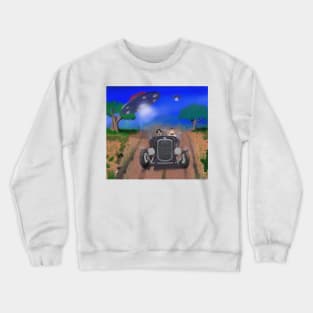 Flying Saucers Attack Teenage Hot Rodders Crewneck Sweatshirt